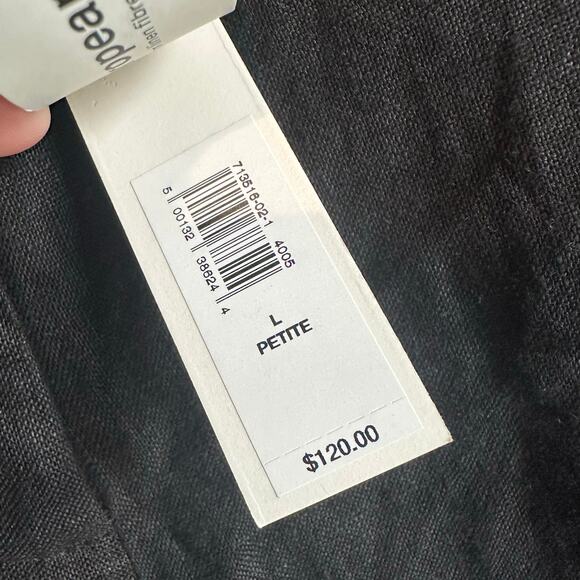 Banana Republic The Everyday Wide Leg Linen Pant Black L Petite 713516 - Picture 5 of 13